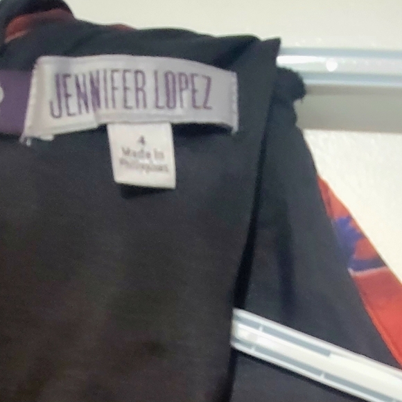 Jennifer Lopez Urban Allure Floral Tie Neck Chiffon Dress - Picture 8 of 8